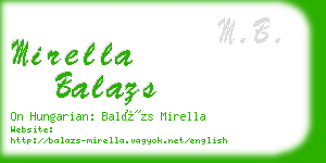 mirella balazs business card